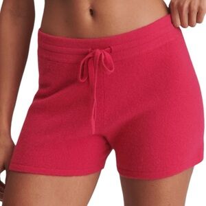 NAADAM 100% Cashmere Shorts Hibiscus Hot Pink Size XS